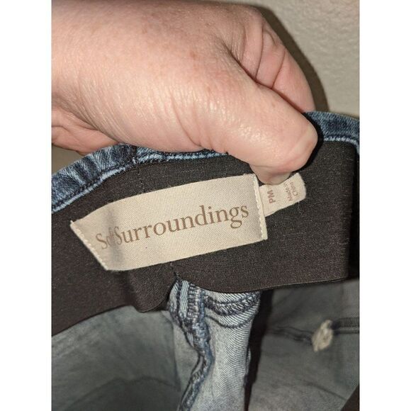 Womens Soft Surroundings Skinny Jeans Size PM Petite Pull On Size Medium 3CM92 - Picture 13 of 13